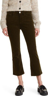 Le Crop Raw Hem Corduroy Bootcut Jeans