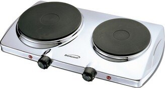 Electric 1440W Double Hotplate Chromed