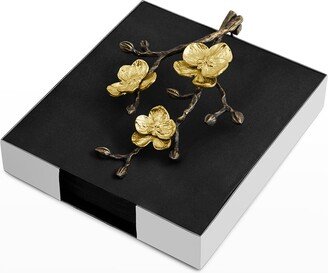 Golden Orchid Dinner Napkin Holder-AA