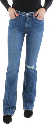 Barbara Womens Denim Flared Bootcut Jeans