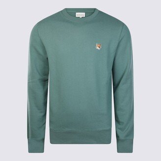 Teal Grey Cotton Sweatshirt