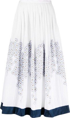 Gemy Maalouf floral-print A-line maxi skirt