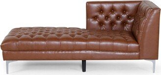 Tignall Contemporary Tufted One Armed Chaise Lounge