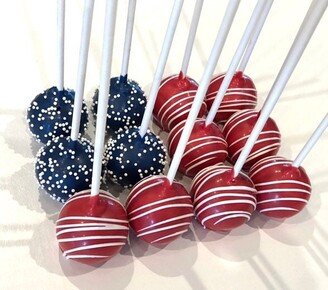 American Flag Cake Pops, 12 Cake Pops, Individually Wrapped, Usa, Fourth Of July, Memorial Day, Labor Day