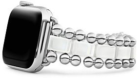 Smart Caviar White Ceramic Apple Watch Bracelet, 38-44mm