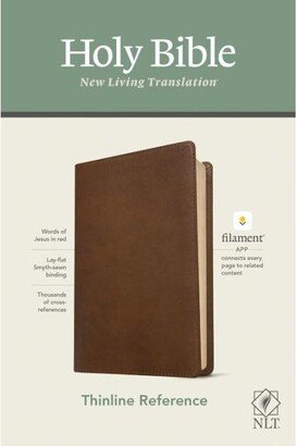 Barnes & Noble Nlt Thinline Reference Bible, Filament-Enabled Edition (Red Letter, LeatherLike, Rustic Brown) by Tyndale