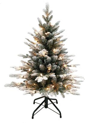 3' Pre-Lit Clear Incandescent Frosted Pine Tree