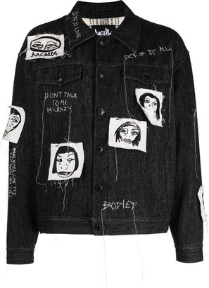 Sick Of It All embroidered denim jacket