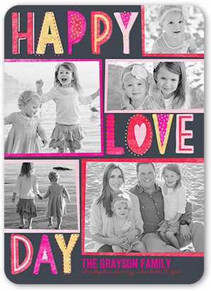 Valentine's Day Cards: Lovely Type Valentine's Card, Red, Standard Smooth Cardstock, Rounded