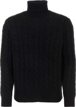 Turtleneck Cable Knit Jumper-AC