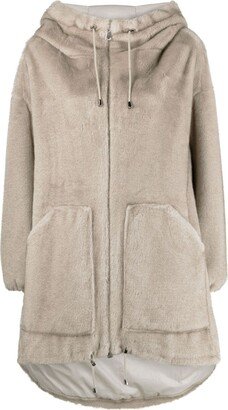 Hooded Faux-Fur Coat