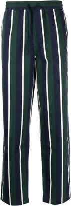 Stripe-Print Straight-Leg Trousers-AA