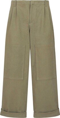 Wide-Leg Cropped Trousers-AR