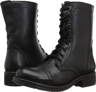 Troopa2.0 Combat Boot (Black Leather) Women's Shoes