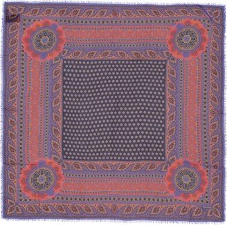 Medallion Print Modal & Cashmere Scarf