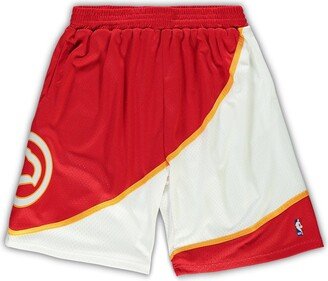 Men's Red Atlanta Hawks Big and Tall Hardwood Classics Team Swingman Shorts