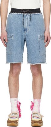 A PERSONAL NOTE 73 Blue Drawstring Denim Shorts-AA