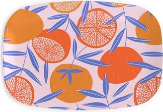 Serving Platters: Pop Art Grapefruits - Multi Serving Platter, Orange