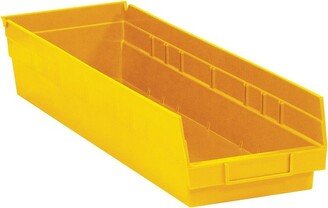 Box Partners Plastic Shelf Bin Boxes 17 7/8 x 4 1/8 x 4 Yellow 20/Case BINPS111Y