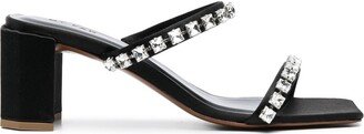 Tanya crystal-embellished 70mm mules