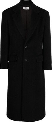 Single-Breasted Virgin-Wool-Mohair Blend Coat