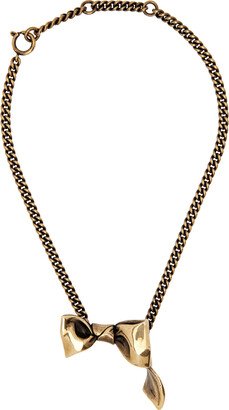 Gold Karen Kilimnik Edition Bow Necklace