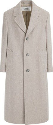 Paris Herringbone Single-Breasted Coat