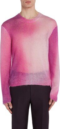 Dégradé Crewneck Mohair Blend Sweater