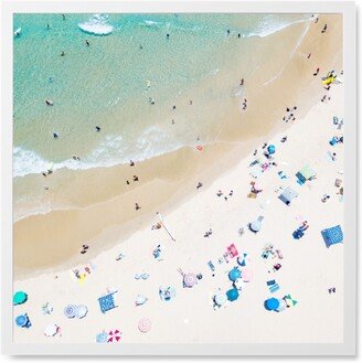 Photo Tiles: Aerial Beach Photo Tile, White, Framed, 8X8, Multicolor
