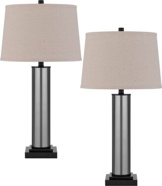 Garner 29 Height Glass and Metal Table Lamp Set