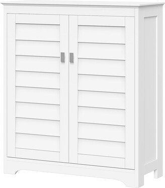 RiverRidge Brookfield Bathroom Two Shutter Door Floor Freestanding Storage Cabinet