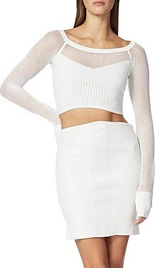 Mixed Knit Crop Top