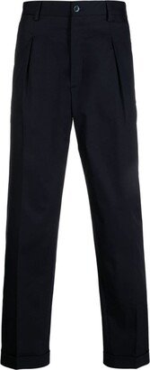 Straight-Leg Tailored Trousers-FJ