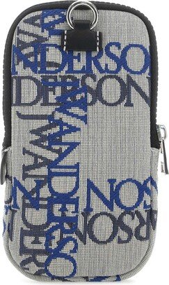 Logo Jacquard Zipped Phone Pouch