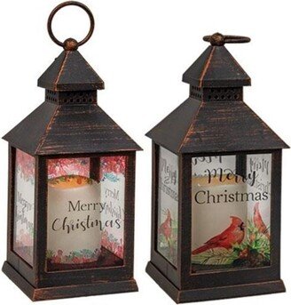 Merry Christmas Lantern 2 Asstd. - 9H x 4W x 4D