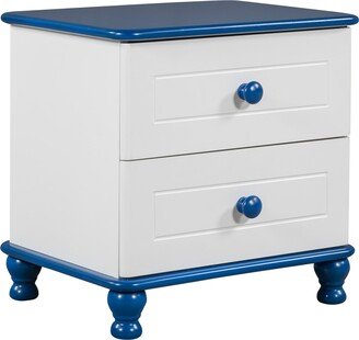 TONWIN Wooden Nightstand with Two Drawers