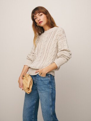 Sam Cotton Cashmere Oversized Crew Sweater-AC