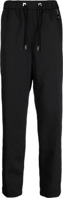 Drawstring Tapered-Leg Trousers-AH