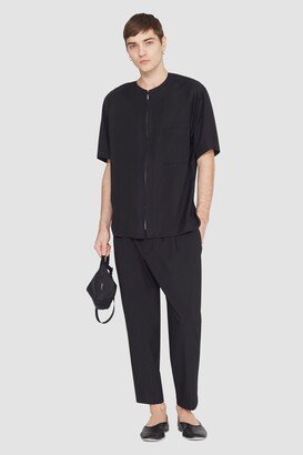 Drawstring Tapered Trouser in BLACK-AA