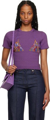 Purple Le Raphia 'La Maille Bikini' T-Shirt