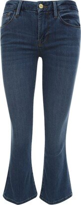 Low-Rise Cropped Flared Jeans