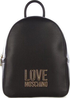 Logo Plaque Zipped Backpack