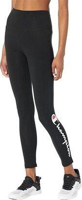 Authentic 7/8 Tights - Graphic (Black) Women's Clothing