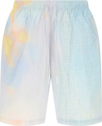 Tie-Dyed Drawstring Shorts