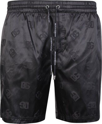 Monogram-Printed Drawstring Swim Shorts