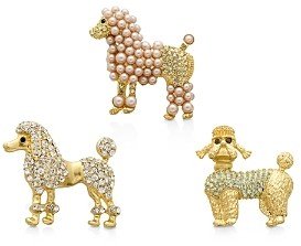 Poodle Clips, Set of 3