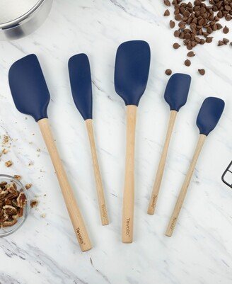 5-Pc. Flex-Core Wood-Handle Kitchen Spatula Set