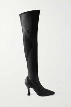 Ran Stretch-leather Over-the-knee Boots - Black