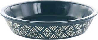 10 Inch Wax Relief Stoneware Tierra Pie Dish in Blue