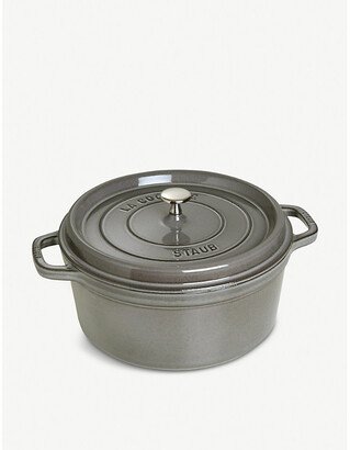 Grey Round Cast Iron Cocotte